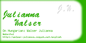 julianna walser business card